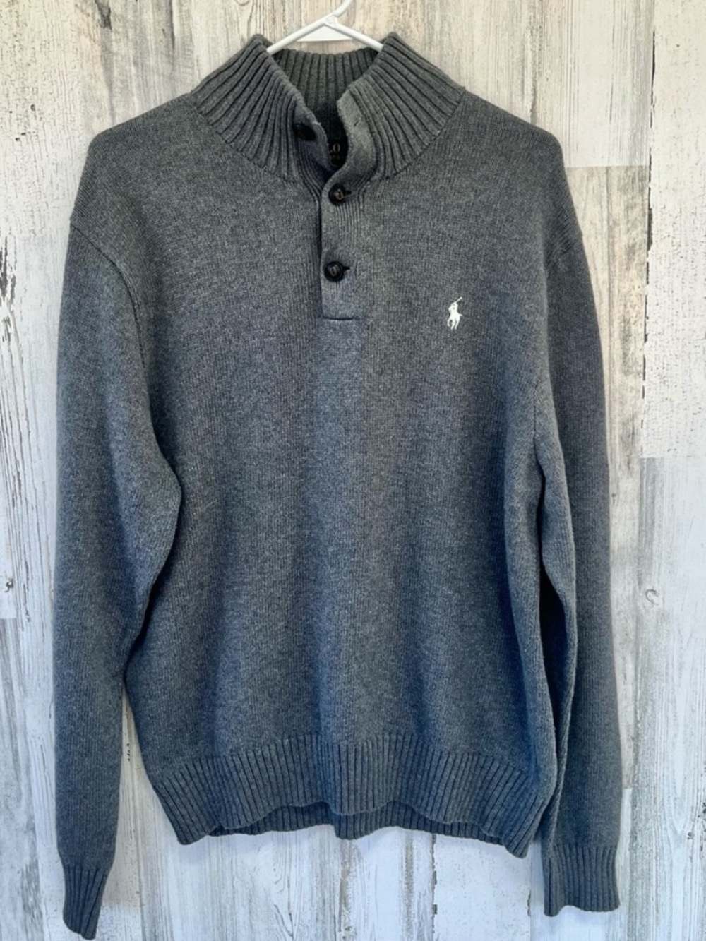 Polo by Ralph Lauren Men’s Pullover 3 button sweater 100% cotton size XL